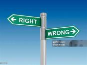 Right or Wrong sign
